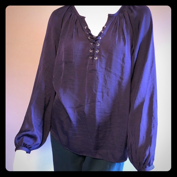 Jennifer Lopez Tops - Navy blue blouse by Jennifer Lopez. (C)